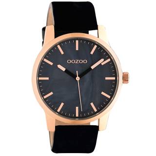 ΡΟΛΟΙ OOZOO C10729 OOZOO Timepieces Black Leather Strap