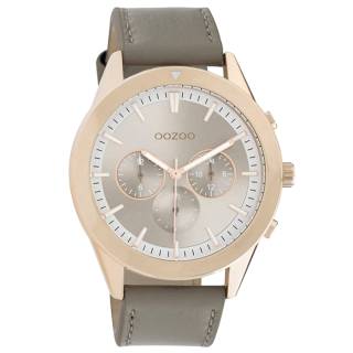 ΡΟΛΟΙ OOZOO  C10802 OOZOO Timepieces Grey Leather Strap