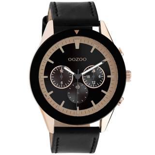 ΡΟΛΟΙ OOZOO  C10804 OOZOO Timepieces Black Leather Strap