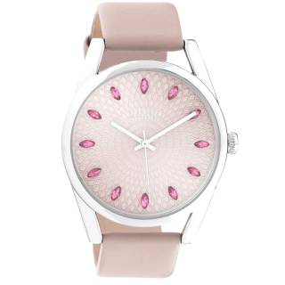 ΡΟΛΟΙ OOZOO  C10816 OOZOO Timepieces Crystals Pink Leather Strap