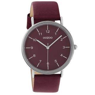 ΡΟΛΟΙ OOZOO  C10822 OOZOO Timepieces Bordeaux Leather Strap