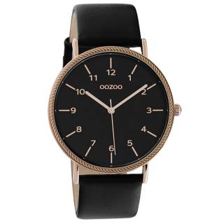 ΡΟΛΟΙ OOZOO  C10824 OOZOO Timepieces Black Leather Strap