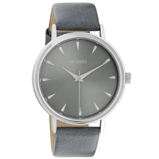 ΡΟΛΟΙ OOZOO  C10828 OOZOO Timepieces Grey Leather Strap