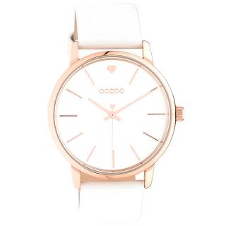 ΡΟΛΟΙ OOZOO  C10925 OOZOO Timepieces White Leather Strap