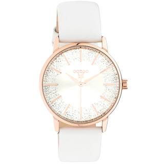 ΡΟΛΟΙ OOZOO  C10930 OOZOO Timepieces White Leather Strap