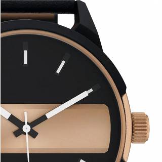 ΡΟΛΟΙ OOZOO  C11001 OOZOO Timepieces Black Leather Strap