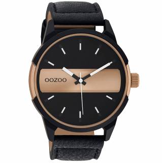 ΡΟΛΟΙ OOZOO  C11001 OOZOO Timepieces Black Leather Strap