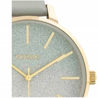 ΡΟΛΟΙ OOZOO  C11031 OOZOO Timepieces Crystals Grey Leather Strap