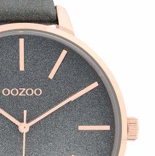 ΡΟΛΟΙ OOZOO  C11033 OOZOO Timepieces Grey Leather Strap