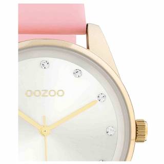 ΡΟΛΟΙ OOZOO  C11045 OOZOO Timepieces Crystals Pink Leather Strap