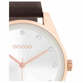 ΡΟΛΟΙ OOZOO  C11048 OOZOO OOZOO Timepieces Crystals Brown Leather Strap