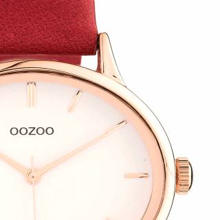 ΡΟΛΟΙ OOZOO C11053 OOZOO Timepieces Red Leather Strap