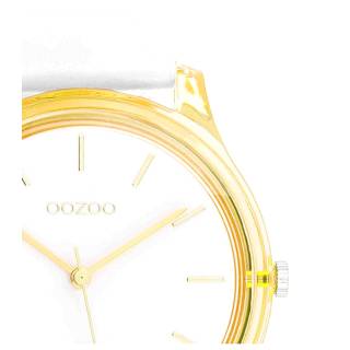 ΡΟΛΟΙ OOZOO  C11136 OOZOO Timepieces White Leather Strap