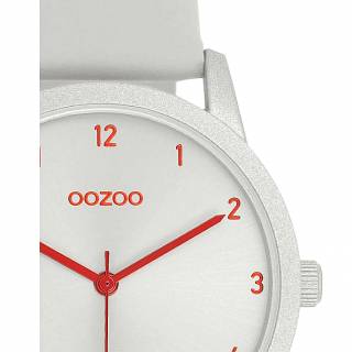 ΡΟΛΟΙ OOZOO  C11166 OOZOO Timepieces White Leather Strap