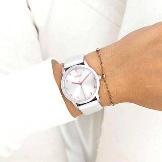 ΡΟΛΟΙ OOZOO  C11166 OOZOO Timepieces White Leather Strap