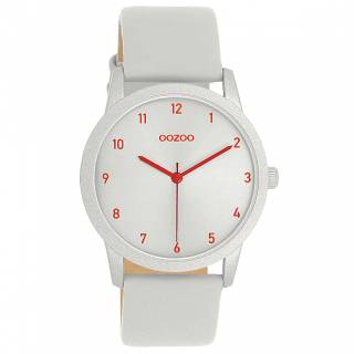 ΡΟΛΟΙ OOZOO  C11166 OOZOO Timepieces White Leather Strap