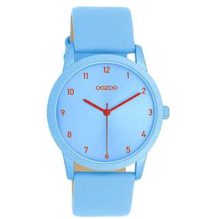 ΡΟΛΟΙ OOZOO  C11168 OOZOO Timepieces Light Blue Leather Strap