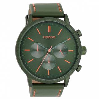 ΡΟΛΟΙ OOZOO  C11206 OOZOO Timepieces Olive Green Leather Strap