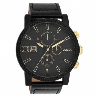 ΡΟΛΟΙ OOZOO  C11212 OOZOO Timepieces Black Leather Strap