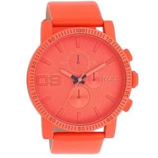 ΡΟΛΟΙ OOZOO  C11219 OOZOO Timepieces Orange Leather Strap