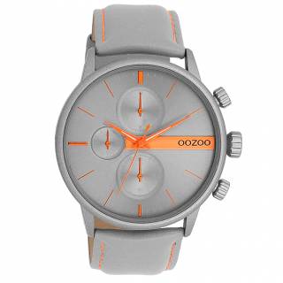 ΡΟΛΟΙ OOZOO  C11225 OOZOO Timepieces Grey Leather Strap