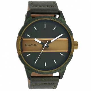 ΡΟΛΟΙ OOZOO  C11233 OOZOO Timepieces Green Leather Strap