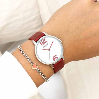 ΡΟΛΟΙ OOZOO  C11237 OOZOO Timepieces Red Leather Strap