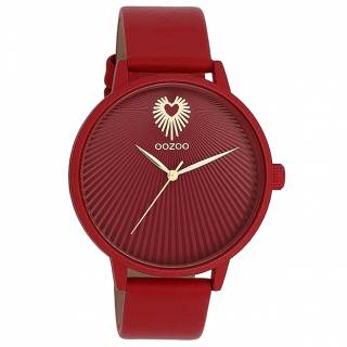 ΡΟΛΟΙ OOZOO  C11249 OOZOO Timepieces Red Leather Strap