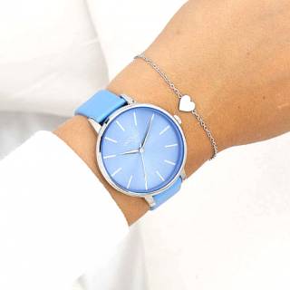 ΡΟΛΟΙ OOZOO  C11296 OOZOO Timepieces Light Blue Leather Strap