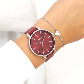 ΡΟΛΟΙ OOZOO  C11299 OOZOO Timepieces Red Leather Strap