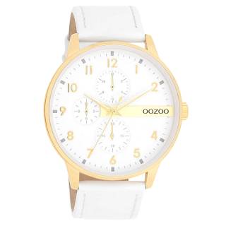 ΡΟΛΟΙ OOZOO  C11305 OOZOO Timepieces White Leather Strap