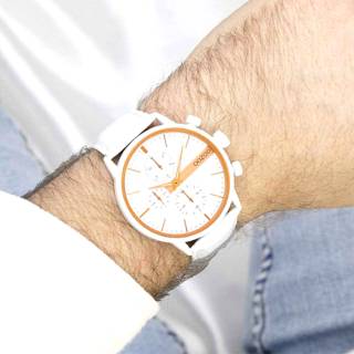 ΡΟΛΟΙ OOZOO  C11314 OOZOO Timepieces White Leather Strap