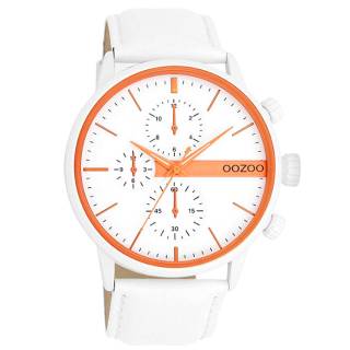 ΡΟΛΟΙ OOZOO  C11314 OOZOO Timepieces White Leather Strap