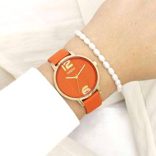 ΡΟΛΟΙ OOZOO  C11341 OOZOO Timepieces Orange Leather Strap