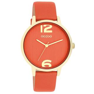 ΡΟΛΟΙ OOZOO  C11341 OOZOO Timepieces Orange Leather Strap