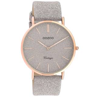 ΡΟΛΟΙ OOZOO C20162 OOZOO Vintage Grey Leather Strap