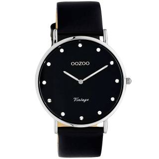 ΡΟΛΟΙ OOZOO  C20247 OOZOO Vintage Crystals Black Leather Strap