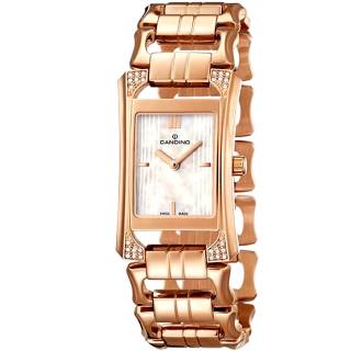 ΡΟΛΟΙ CANDINO C4428/1 CANDINO Ladies Crystals Rose Gold Stainless Steel Bracelet