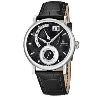 ΡΟΛΟΙ CANDINO  C4485/3 CANDINO Classic Timeless Black Leather Strap