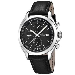 ΡΟΛΟΙ CANDINO C4516/3 CANDINO Men's Chronograph Black Leather Strap