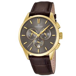 ΡΟΛΟΙ CANDINO C4518/2 CANDINO Men's Chronograph Brown Leather Strap