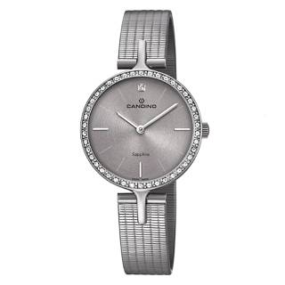 ΡΟΛΟΙ CANDINO C4647/1 CANDINO Ladies Crystals Grey Stainless Steel Bracelet