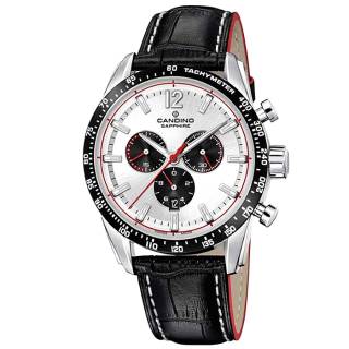 ΡΟΛΟΙ CANDINO C4681/1 CANDINO Gents Chronograph Black Leather Bracelet