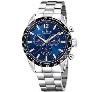 ΡΟΛΟΙ CANDINO C4682/2 CANDINO Gents Chronograph Silver Stainless Steel Bracelet