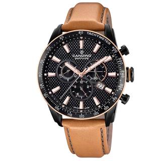 ΡΟΛΟΙ CANDINO C4683/1 CANDINO Gents Chronograph Brown Leather Bracelet