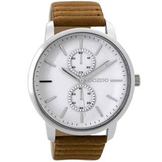 ΡΟΛΟΙ OOZOO  C9451 OOZOO Timepieces Brown Leather Strap