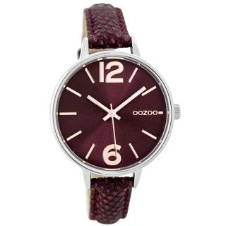 ΡΟΛΟΙ OOZOO C9482 OOZOO Timepieces Bordeaux Leather Strap