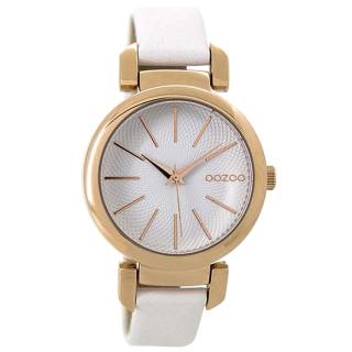 ΡΟΛΟΙ OOZOO C9485 OOZOO Timepieces White Leather Strap