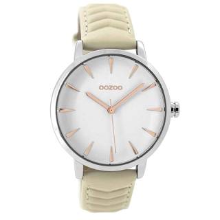 ΡΟΛΟΙ OOZOO C9505 OOZOO Timepieces Beige Leather Strap