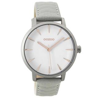 ΡΟΛΟΙ OOZOO C9506 OOZOO Timepieces Grey Leather Strap